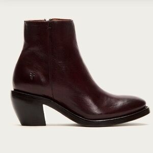Frye Rosalia leather booties block heel